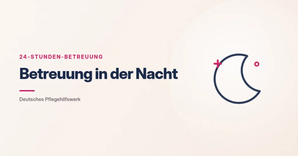 Grafik: Mond – Betreuung in der Nacht (24-Stunden-Betreuung), Deutsches Pflegehilfswerk