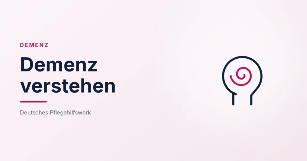 Grafik: Kopf mit Spirale – Demenz verstehen (Demenz), Deutsches Pflegehilfswerk