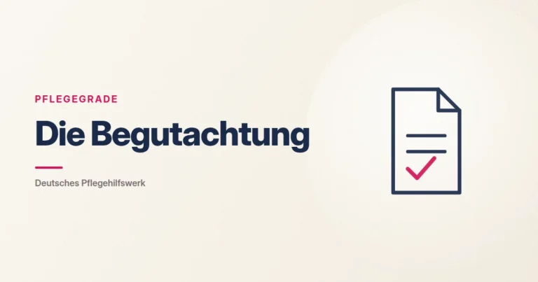 Grafik: Dokument mit Haken – Die Begutachtung (Pflegegrade), Deutsches Pflegehilfswerk