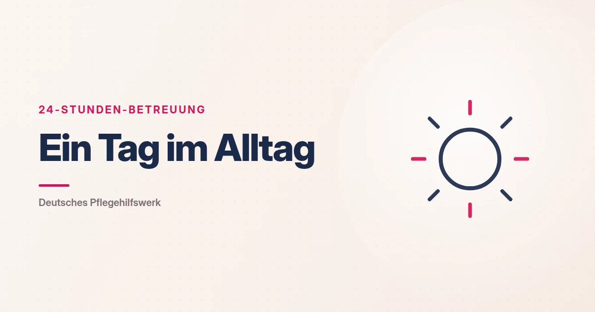 Grafik: Sonne – Ein Tag im Alltag (24-Stunden-Betreuung), Deutsches Pflegehilfswerk