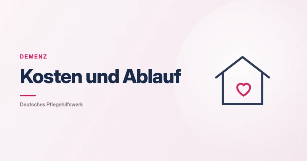 Grafik: Haus mit Herz – Kosten und Ablauf (Demenz), Deutsches Pflegehilfswerk
