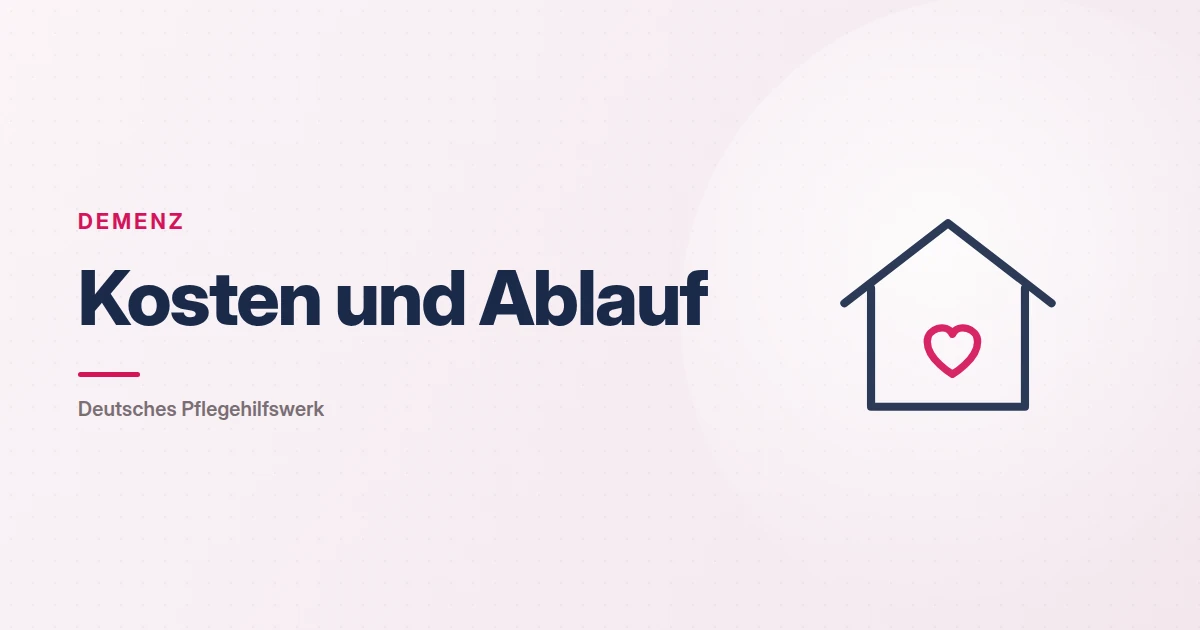 Grafik: Haus mit Herz – Kosten und Ablauf (Demenz), Deutsches Pflegehilfswerk