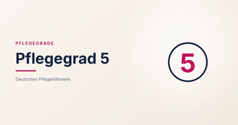 Grafik: Ziffer 5 im Kreis – Pflegegrad 5 (Pflegegrade), Deutsches Pflegehilfswerk