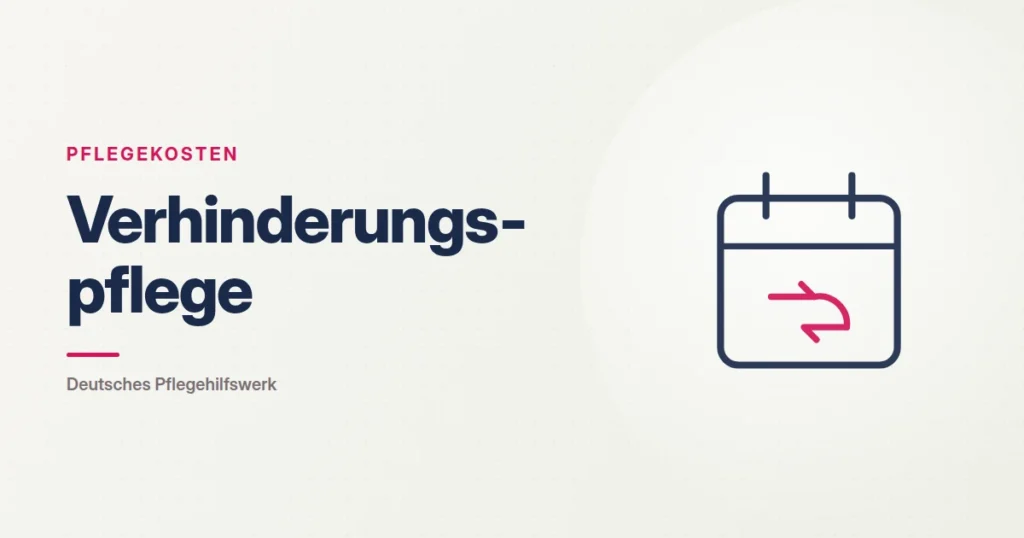 Grafik: Kalender mit Wechselpfeil – Verhinderungspflege (Pflegekosten), Deutsches Pflegehilfswerk